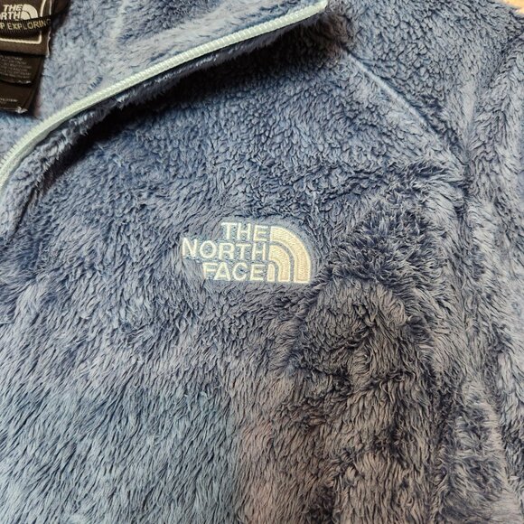 The North Face Blue Gray Osito Fuzzy Fleece Jacket Women's Size S/P Full Zip - Picture 3 of 16